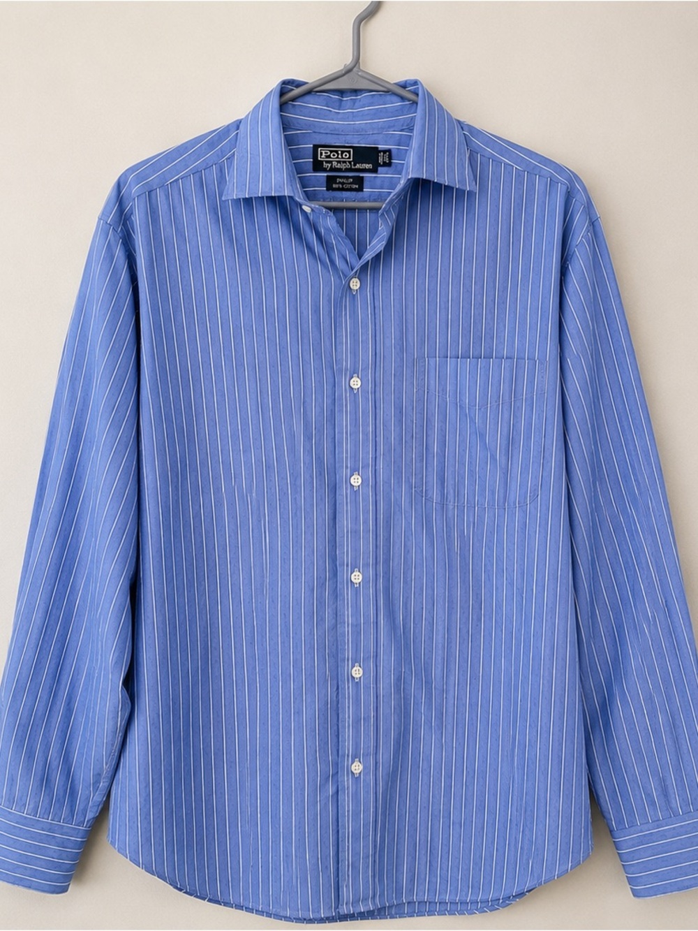 Polo by Ralph Lauren Royal Blue Pinstripe Dress Shirt